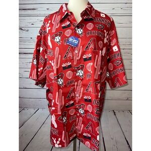NWT Arizona Diamondbacks MLB XL Shirt D-Backs Tyson‎ Extra Large Button front